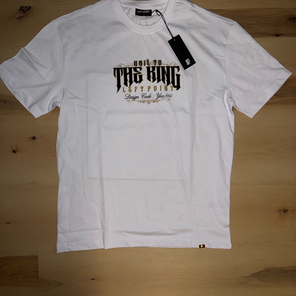 Left Point The King White Tee
